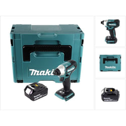 Makita DTD 155 G1J Clé à choc sans fil 18 V 140 Nm 1/4'' Brushless + 1x batterie 6,0 Ah + Makpac - sans chargeur