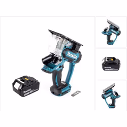 Contenu du paquet: - 1x Makita DSD180 Scie à plaque de plâtre sans fil - 1x Lame pour plaque de plâtre 55x18x0,55mm - 1x Clé ...