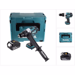 Contenu de la livraison: - 1x Makita DDF 458 Perceuse-visseuse sans fil 18 V - 1x Poignée latérale Makita - 1x Batterie Makit ...