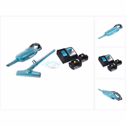 Contenu de la livraison: - 1x Makita DCL 182 aspirateur à batterie - 5x sacs d'aspirateur - 2x Makita BL 1860 B batterie 18 V ...