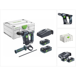 Festool - bhc 18 hpc 4,0 I-Plus Marteau perforateur sans fil 18 v 25 Nm 1,8 j sds Plus Brushless ( 576513 ) + 2x batterie 4,0 Ah + chargeur +