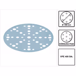 Description du produit: - 400x Festool STF D150/48 Disques abrasifs Granat P240 Description du produit: Les disques abrasifs  ...