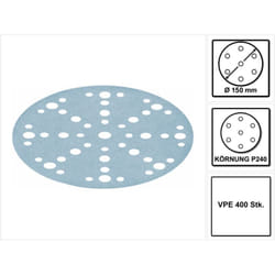 Festool - stf D150/48 Disques abrasifs Granat P240 150 mm - pour ro 150, es 150, ets 150, ets ec 150, lex 150, wts 150, hsk-d 150 - 400 pcs. ( 4x