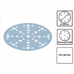 Contenu du paquet: - 400x Festool STF D150/48 Disques abrasifs Granat - P320 Description du produit: Le disque abrasif STF D1 ...
