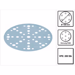 Contenu du paquet: - 200x Festool STF D150/48 Disques abrasifs Granat P400 Description du produit: Le disque abrasif STF D150 ...