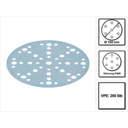 Festool - stf D150/48 Granat Disque abrasif P400 - 150 mm pour ponceuses ro 150, es 150, ets 150, ets ec 150, lex 150, wts 150, hsk-d 150 - 200 pcs.