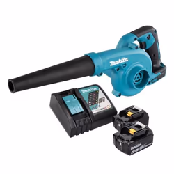 Souffleur de Feuilles Sans Fil - Makita - DUB 185 - 18V - 2x Batterie 40 Ah - Chargeur Rapide
