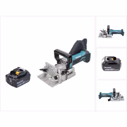 Contenu du paquet: - 1x Makita DPJ 180 Lamelleuse sans fil 18 V - 1x Plaque de fixation pour lamelleuses (415579-2) - 1x Sac  ...