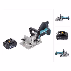 Contenu de la livraison: - 1x Makita DPJ 180 Machine à rainurer sans fil 18 V - 1x Clip (415579-2) - 1x Sac à poussière (1231 ...