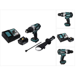 Dhp 458 RF1 Perceuse-visseuse à percussion sans fil 18 v 91 Nm + 1x Batterie 3,0 Ah + Chargeur - Makita