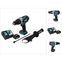 Dhp 458 RT1 Perceuse-visseuse à percussion sans fil 18 v 91 Nm + 1x Batterie 5,0 Ah + Chargeur - Makita