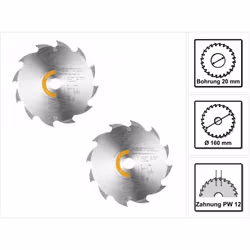 Contenu de la livraison: - 2x Festool lame de scie circulaire Wood Rip Cut HW Description du produit: La lame de scie circula ...