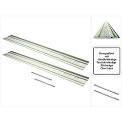 Fs 1080/2 kit 2x Rail de guidage 1080mm + 2x Pièces de raccordement fsv (2x 491504) (2x 482107) - Festool