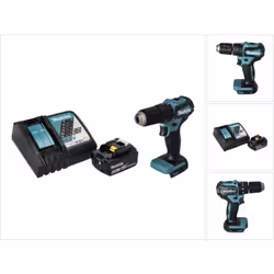 Contenu de la livraison: - 1x Makita DHP 483 Perceuse-visseuse à percussion sans fil 18 V 40 Nm - 1x Batterie Makita BL 1860  ...