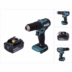 Contenu de la livraison: - 1x Makita DHP 483 Perceuse-visseuse à percussion sans fil 18 V 40 Nm - 1x Batterie Makita BL 1860  ...