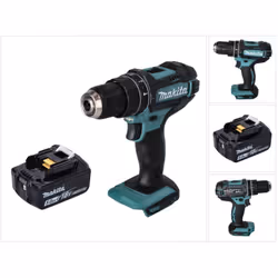 Contenu de la livraison: - 1x Makita DHP 482 perceuse-visseuse à percussion sans fil 18 V 62 Nm - 1x Makita BL 1850 B batteri ...