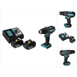 Makita - dhp 482 rf Perceuse-visseuse à percussion sans fil 18 v 62 Nm + 2x batterie 3,0 Ah + chargeur
