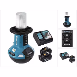 Contenu de la livraison: - 1x lampe LED sans fil Makita DML 810 - 2 batteries Makita BL 1850 B 18 V 5,0 Ah - 1x chargeur rapi ...