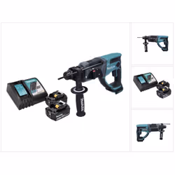 Contenu de la livraison: - 1x Makita DHR 202 Marteau perforateur burineur sans fil - 1x poignée supplémentaire - 1x butée de  ...