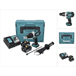 Dhp 458 rgj Perceuse-visseuse à percussion sans fil 18 v 91 Nm + 2x Batteries 6,0 Ah + Chargeur + Makpac - Makita