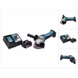 Contenu de la livraison: - 1x Makita DGA 452 Meuleuse d'angle sans fil 18 V - 1x Capot de protection - 1x Poignée latérale -  ...