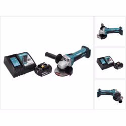 Contenu de la livraison: - 1x Makita DGA 452 meuleuse d'angle sans fil - 1x capot de protection - 1x poignée latérale - 1x cl ...