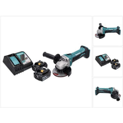 Makita - dga 452 rf Meuleuse d'angle sans fil 18 v 115 mm + 2x Batteries 3,0 Ah + Chargeur