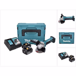 Contenu de la livraison: - 1x Makita DGA 452 Meuleuse d'angle sans fil 18 V - 1x Capot de protection - 1x Poignée latérale -  ...