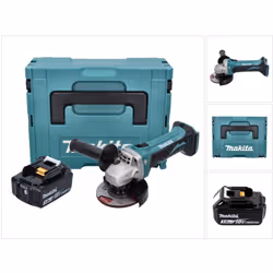 Contenu de la livraison: - 1x Makita DGA 452 Meuleuse d'angle sans fil 18 V - 1x Capot de protection - 1x Poignée latérale -  ...