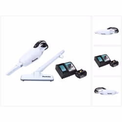 Contenu du paquet: - 1x Makita DCL 181 Aspirateur sans fil 18 V Blanc - 1x Batterie Makita BL 1830 B 18 V 3,0 Ah (197599-5) - ...