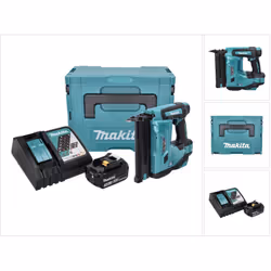 Contenu du paquet: - 1x Makita DBN 500 Cloueuse sans fil - 1x Batterie Makita BL 1830 B 18 V 3,0 Ah - 1x Chargeur Makita DC 1 ...