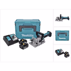 Contenu de la livraison: - 1x Makita DPJ 180 Machine à rainurer sans fil 18 V - 1x Clip (415579-2) - 1x Sac à poussière (1231 ...