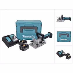 Contenu de la livraison: - 1x Makita DPJ 180 Machine à rainurer sans fil 18 V - 1x Clip (415579-2) - 1x Sac à poussière (1231 ...