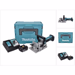 Contenu de la livraison: - 1x Makita DPJ 180 Machine à rainurer sans fil 18 V - 1x Clip (415579-2) - 1x Sac à poussière (1231 ...