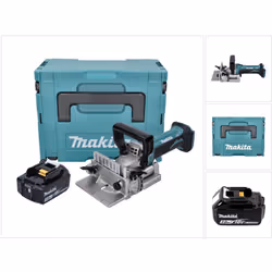 Contenu de la livraison: - 1x Makita DPJ 180 Machine à rainurer sans fil 18 V - 1x Clip (415579-2) - 1x Sac à poussière (1231 ...
