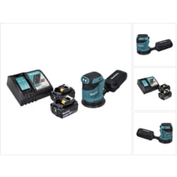 Makita - dbo 180 rm Ponceuse excentrique sans fil 18 v 125 mm + 2x batterie 4,0 Ah + chargeur