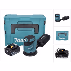 Contenu de la livraison: - 1x Makita DBO 180 Ponceuse excentrique sans fil - 1x papier abrasif - 1x collecteur de poussière - ...