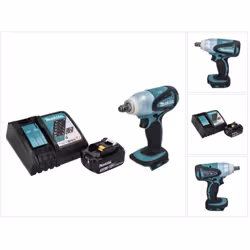 Contenu de la livraison: - 1x Makita DTW 251 Visseuse à choc sans fil - 1x batterie Makita BL 1830 B 18 V 3,0 Ah - 1x chargeu ...