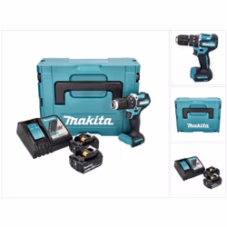 Contenu de la livraison: - 1x Makita DHP 487 Z perceuse-visseuse à percussion sans fil - 2x Makita BL 1840 B 18 V 4,0 Ah batt ...