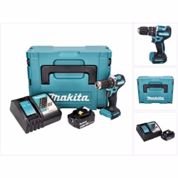 Contenu de la livraison: - 1x Makita DHP 487 Z perceuse-visseuse à percussion sans fil - 1x Makita BL 1840 B 18 V 4,0 Ah batt ...