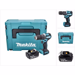 Contenu de la livraison: - 1x Makita DHP 487 Z Perceuse-visseuse à percussion sans fil 18 V - 1x Batterie Makita BL 1830 B 18 ...