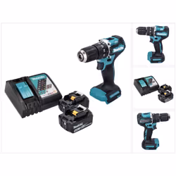 Contenu de la livraison: - 1x Makita DHP 487 Z perceuse-visseuse à percussion sans fil - 2x Makita BL 1840 B 18 V 4,0 Ah batt ...