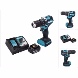 Contenu de la livraison: - 1x Makita DHP 487 Z perceuse-visseuse à percussion sans fil - 1x Makita BL 1840 B 18 V 4,0 Ah batt ...