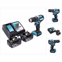 Contenu de la livraison: - 1x Makita DHP 487 Z Perceuse-visseuse à percussion sans fil 18 V - 2x Batteries Makita BL 1830 B 1 ...