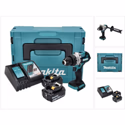 Contenu de la livraison: - 1x Makita DDF 486 Perceuse-visseuse sans fil - 1x poignée latérale ( 127702-4 ) - 1x poignée d'ins ...