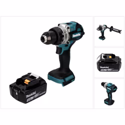 Contenu de la livraison: - 1x Makita DDF 486 Perceuse-visseuse sans fil - 1x poignée latérale ( 127702-4 ) - 1x poignée d'ins ...
