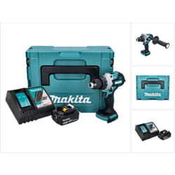 Dhp 486 RT1J Perceuse-visseuse à percussion sans fil 18 v 130 Nm Brushless + 1x batterie 5,0 Ah + chargeur + Makpac - Makita