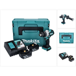 Dhp 486 rfj Perceuse-visseuse à percussion sans fil 18 v 130 Nm Brushless + 2x batterie 3,0 Ah + chargeur + Makpac - Makita