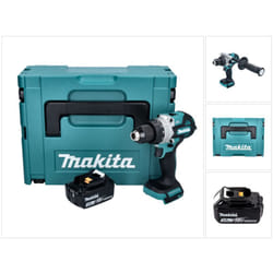 Makita DHP 486 F1J Perceuse-visseuse à percussion sans fil 18 V 130 Nm Brushless + 1x batterie 3,0 Ah + Makpac - sans chargeur