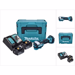 Contenu du paquet: - 1x Makita DTM52 Outil multifonctions sans fil - 2x Batteries Makita BL1840B 4,0Ah 18V (197265-4) - 1x Ch ...